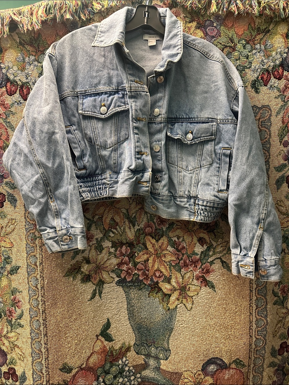 Forever 21 crop Jean jacket